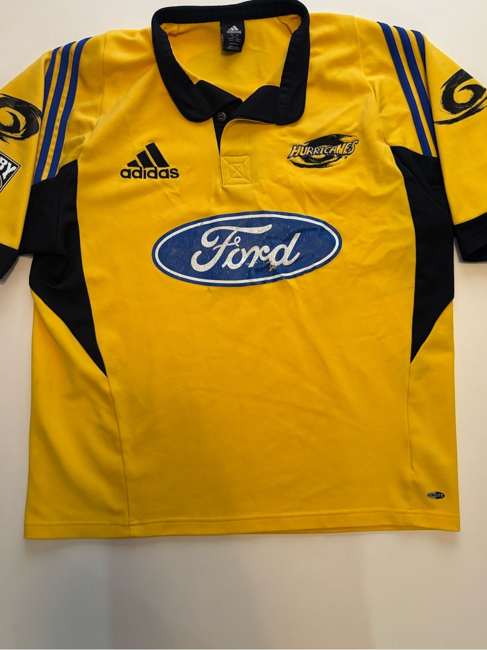 The Hurricanes Rugby Union Adidas Jersey Home 2001/2002 Ford Shirt Men Size xl